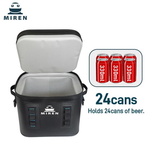 Black 24-Can Soft Cooler Pack Is Great For Outdoor Picnics And Fishing
