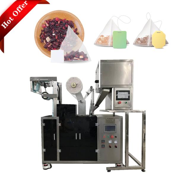 Filling And Sealing Pyramid Triangle Tea Bag Packing Machine 5g 0.6Mpa 80mm