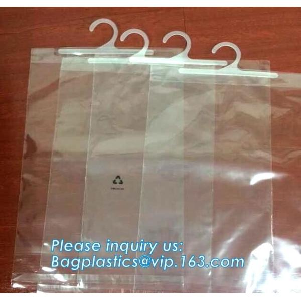 hanger bag with zip lock on the top,Frosted Zip lockk bag EVA PVC hanger bag for clothes, EVA frost drawstring bag, Froste