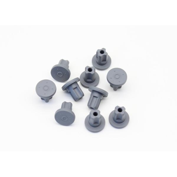 Grey Chlorobutyl Rubber Stopper , Small Rubber Stoppers For Medicinal Glass Vials