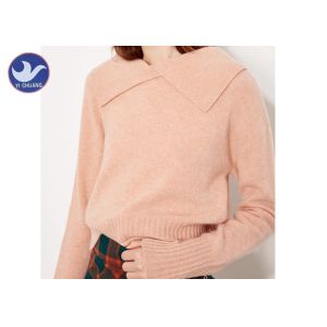 Quality Lapel Collar Womens Knit Pullover Sweater Wool Jumper for sale