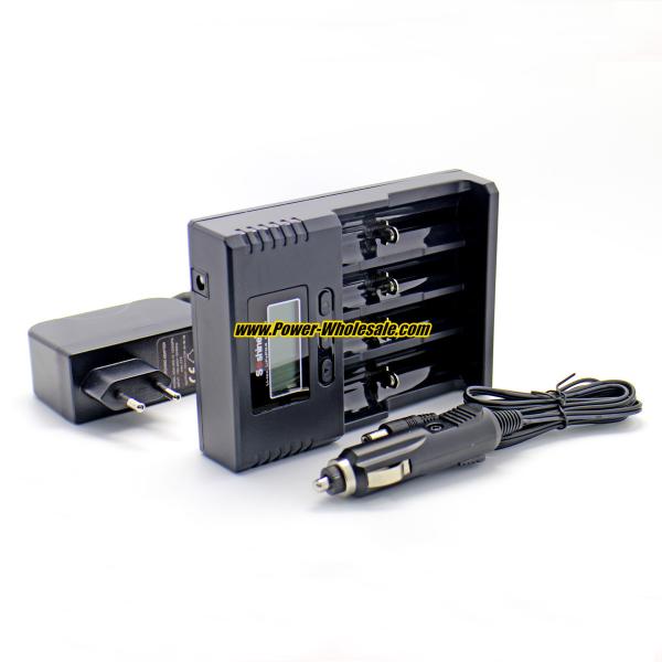 Soshine H4 LCD Charger for Li-ion/NiMH/ LiIFePO4 battery 14500 18350 18650 26650 AA AAA C