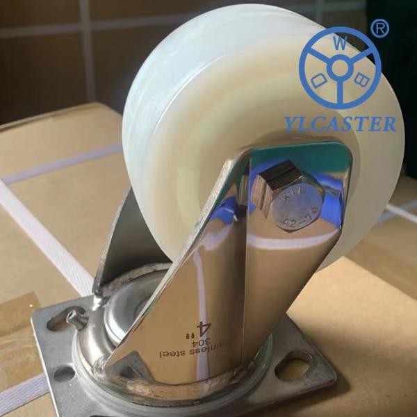 4 Inch Swivel Stainless Steel Nylon Castors Water-proof Trolley Wheels