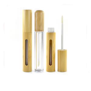 Quality Wood Color Engraved Bamboo Engraved Empty Lip Gloss Tubes 5ml 6ml 7ml for sale