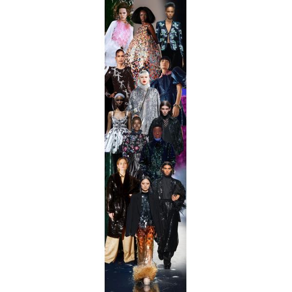 Non Flipped Bridal Lace Fabrics Glitz Delicate 135cm Width With Gold Sequin