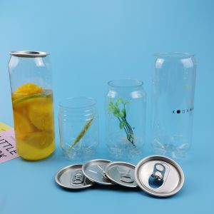 EOE 202# 52MM 300ml Clear Plastic Beverage Cans