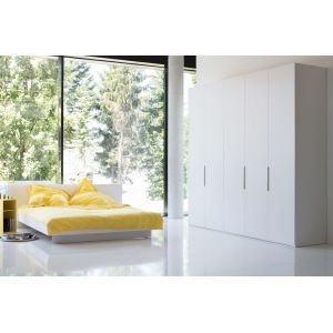Bespoke Modern White Wardrobe Closet Custom With Shoe Cabinet