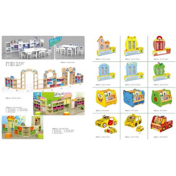 Multi Color Kindergarten School Furniture Melamine Surface ISO9001 Certification