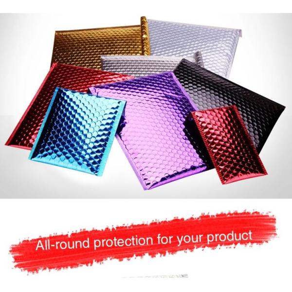 Metallic Bubble Biodegradable Mailing Bags Foil Holographic Padded Satchel