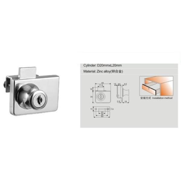 Smooth Switch Cabinet And Drawer Locks , Furniture Replacement Drawer Locks