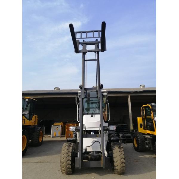 3.5ton 3m height rough terrain forklift with clamp barrel drum clamp forklift
