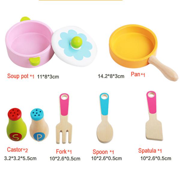 Cooking 3cm Cosplay Wooden Miniature Kitchen Set Mini Wooden Kitchen Toy
