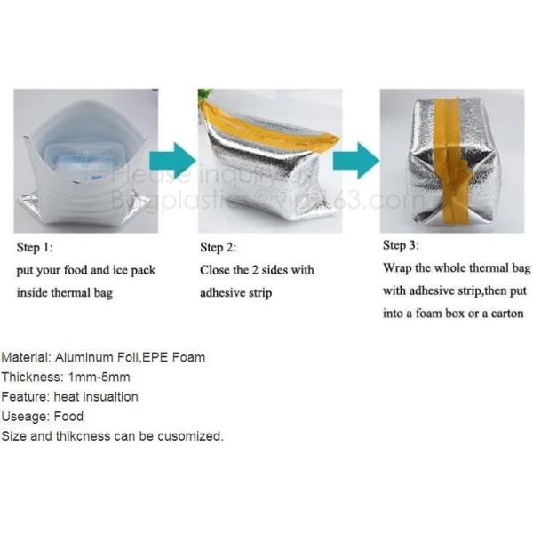 Foldable Lunch Insulated Cooler Bag Heated Food Delivery Bag Thermal Pizza Delivery Cooler Bag