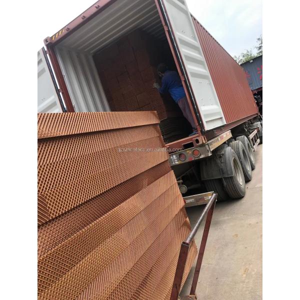 Water Evaporative Cooling Pad For Chicken Farm Hot Dip Galvanized Steel Aluminum Frame