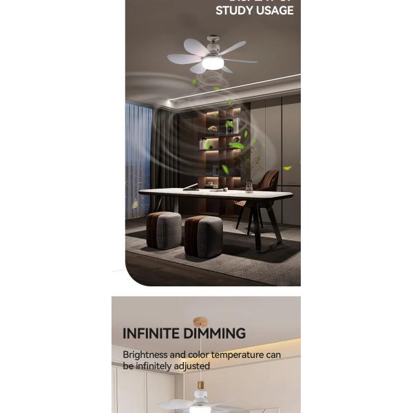 Buy Wholesale    LED Ceiling Fan Light E27 Remote Control 3 Colors Changeable Indoor Home Decoration Bedroom LED Fan Light at wholesale prices