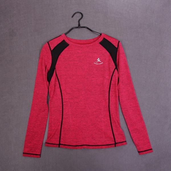 CPG Global Women Spring Summer Multi-Colors Polyester Slim Long Sleeves Round Collar Gym Running Sports T-Shirts S-L S55