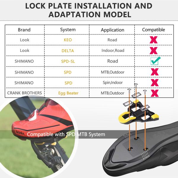 SPD Pedal For SHIMANO SPD SL System Pedals Clipless Lock Pedal