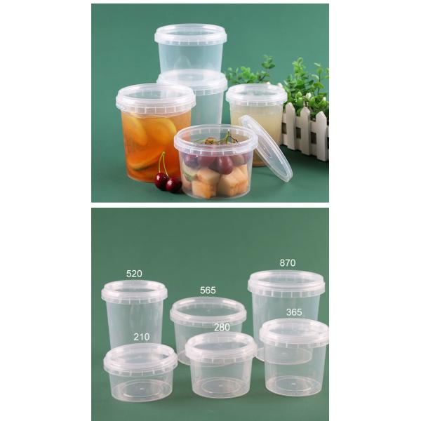 Custom Logo Disposable PP Plastic Storage Box Clear Soup Cup With Lid
