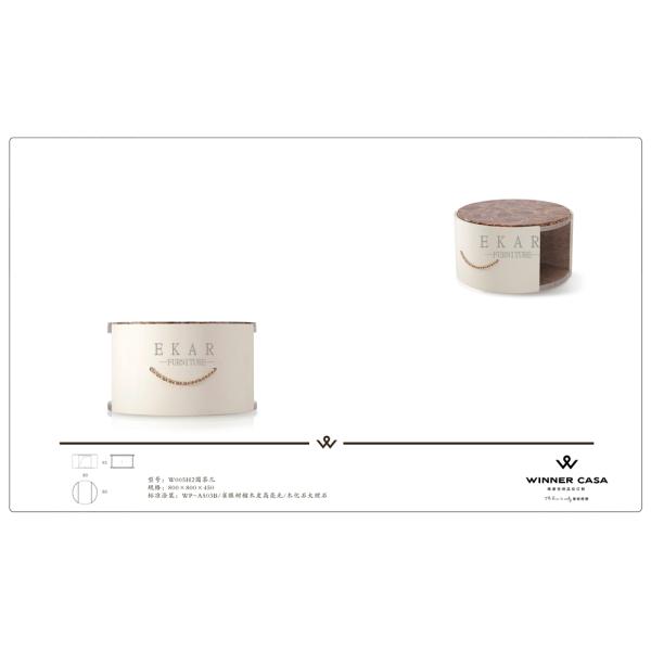 Marble Top Modern Luxury Living Room Furniture Round Coffee Table W005H2