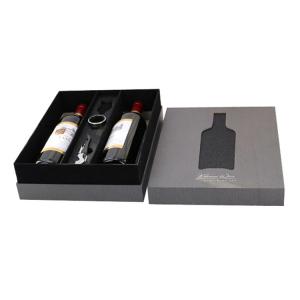 Quality Two Piece Printed Red Wine Gift Boxes , Wine Bottle Packaging Box With Logo for sale