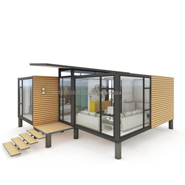 Modern Design Garden Container Steel Structure Wooden House Family Housing Window Aluminum Alloy Windows