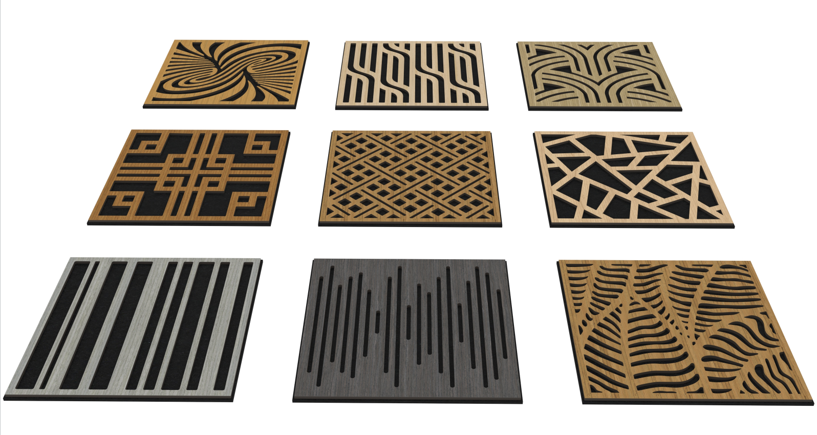 Modern Design Acoustic Panel Cross-Border Wooden Grille Decorative Wall Panel Flexible Flame Retardant TV Background Wall