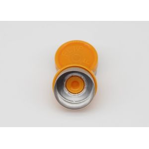 Quality Wholesale 13mm Orange Pharmaceutical Aluminum Plastic Combination Cap for sale