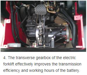 Four Wheel Conterbalance Electric Forklift Truck With Lead Acid Battery