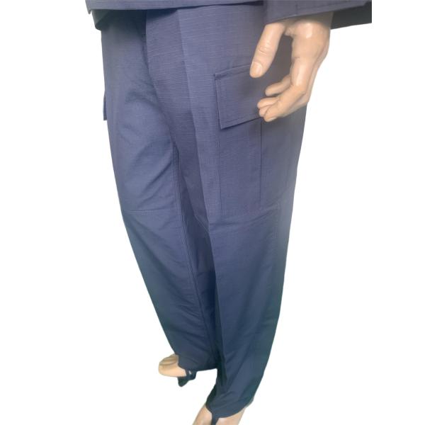 Customizable Navy Blue Military Uniform Jacket with Multiple Pockets