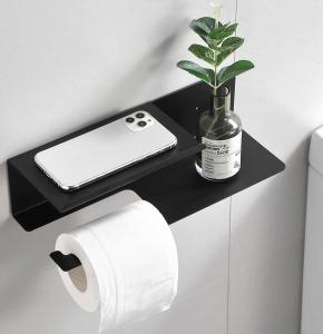 Quality Rustproof Stainless Steel Toilet Paper Dispenser Matte Black Color For Bathroom Washroom for sale