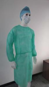 China Disposable Isolation gown PP PE SMS CPE Material Level 1 2 3 Medical Surgical Gowns with Knitted Cuffs on sale
