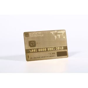High End Gold Plated Metal Membership Card Transparent
