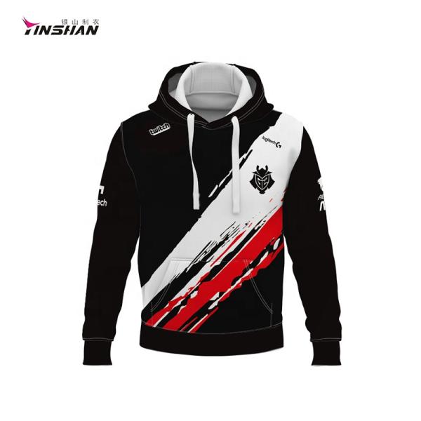 Custom Sportswear Sublimation Print E-Sports Gaming Hoodie with Custom Logo Embroidery