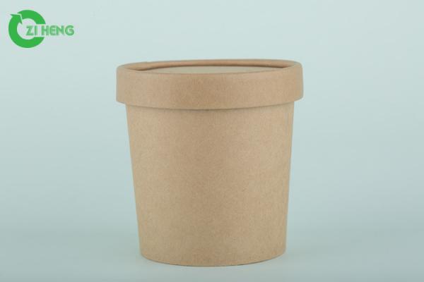 Buy Microwavable double sided PE coating kraft paper soup porridge bowl 230ml at wholesale prices