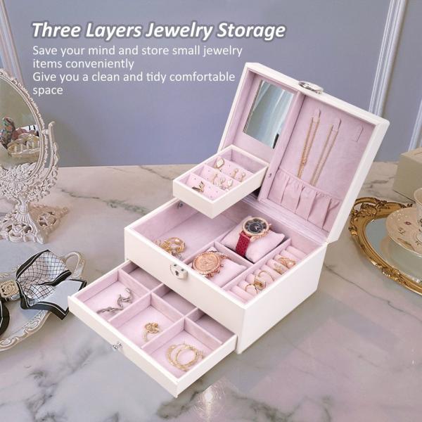 Wholesale Luxury PU Leather Jewelry Set/Ring/Eearring/Necklace/Bracelet/Watch Storage Box
