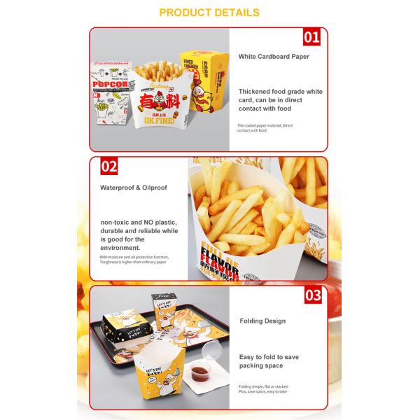 Biodegradable Takeaway Fast Food Paper Box Custom CMYK Color Printing