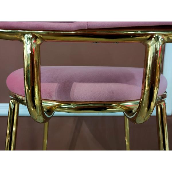 High Density Sponge Filled 40cm 102cm Rod Iron Bar Stools