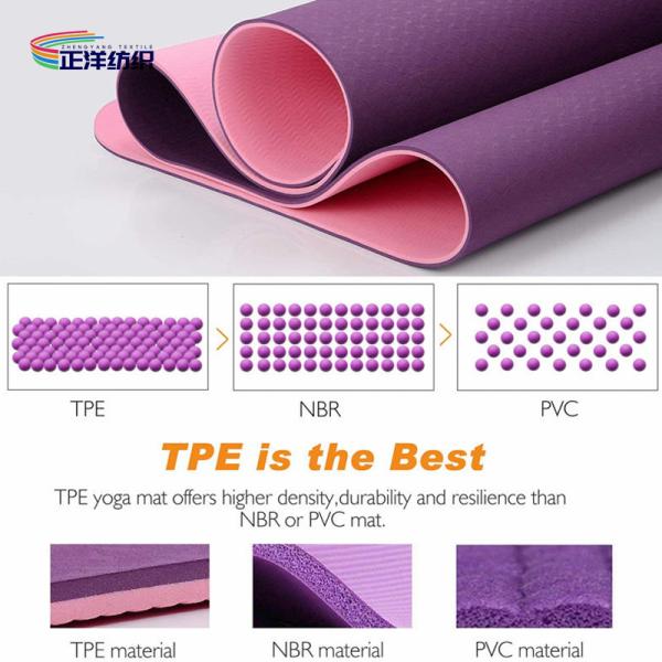 TPE Door Carpet Mats 24"X72" Anti Slip 6mm Triple Layers Aerobic Exercise Yoga Pilates Sports Mat