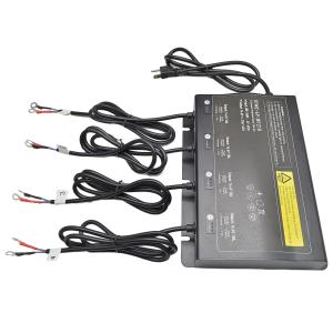 China Smart waterproof On-Board boat marine charger 4 bank 12V 10 amp 4 channel battery charger on sale