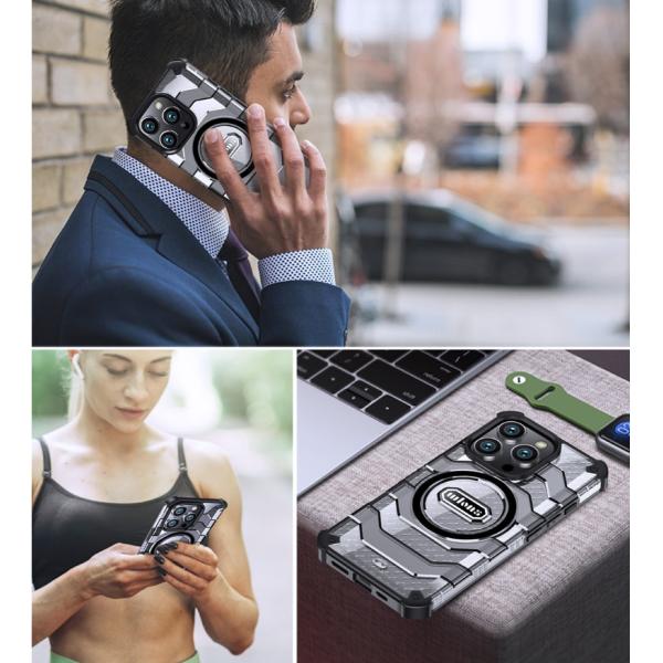 Suitable For IPhone 17 Mobile Phone Case Apple 17 Airbag Anti-Fall Case IP16 Magnetic Case Black + Magnetic, Gray + Magnetic, Blue + Magnetic, Bronze