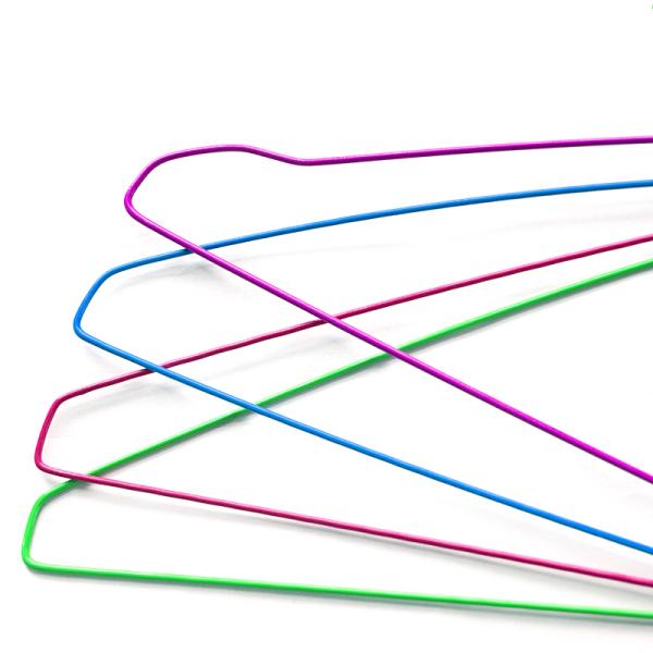 Colorful PVC Coated 18 Inches Wire Shirt Hangers