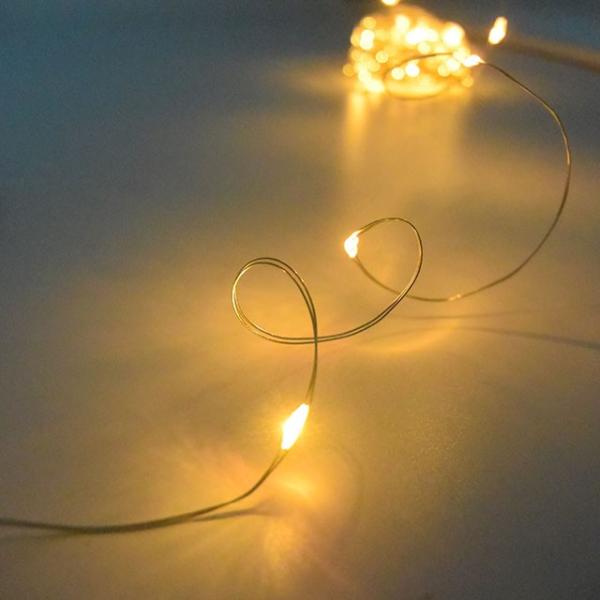 Decorative 10M 100 LED 3AA Battery Powered Copper Fairy String Lights