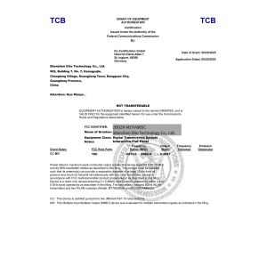 Shenzhen Etto Technology Co., Ltd. Certifications