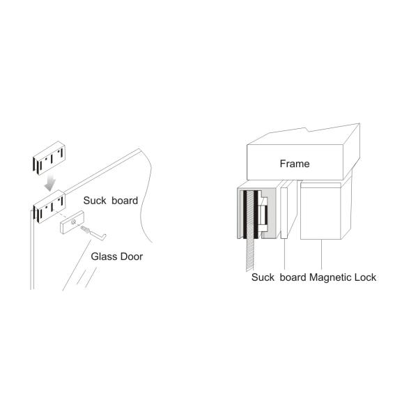 Household Sliding Door Magnetic Lock , Electromagnetic Lock 300LBS 180KG JS-180S