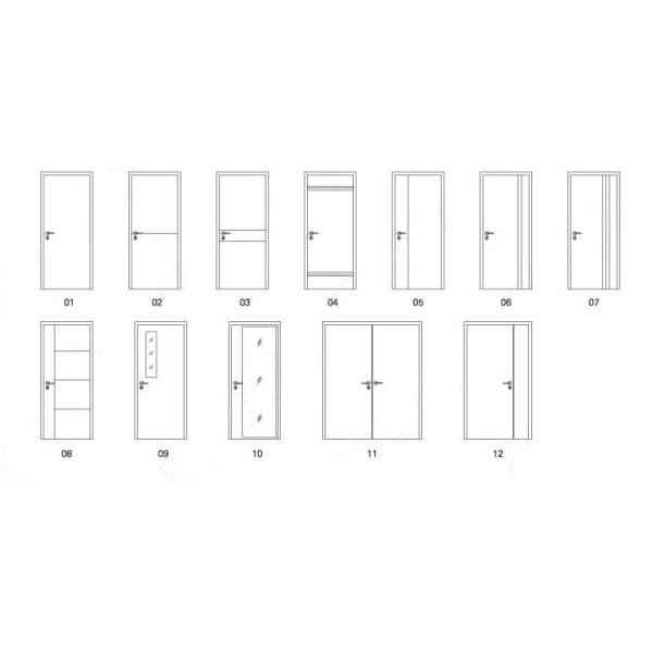 Simple Style Aluminium Office Doors, Aluminum Alloy Water Resistance Interior Office Door