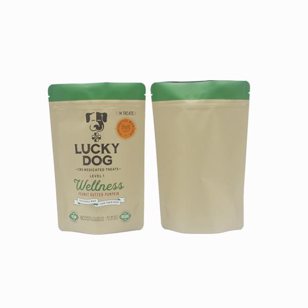 Custom High Quality Kraft Paper Zipper Pouch For Dog Food Big Packaging Plastic Bags For Pet