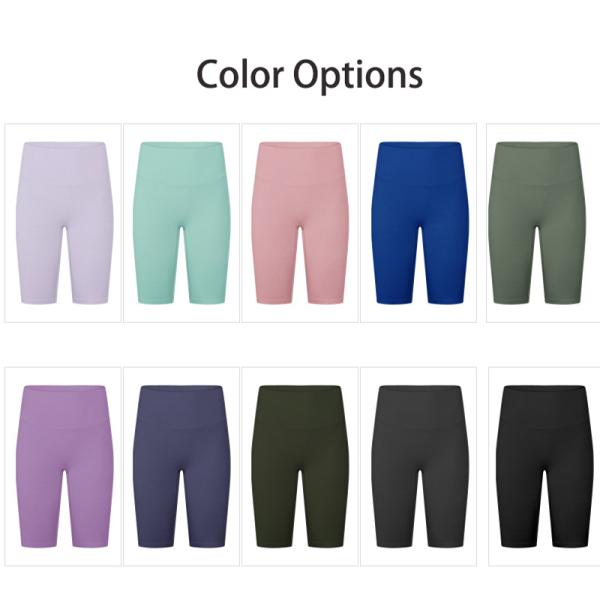 Anti UV Ladies Yoga Sports Shorts Leggings Running Pants With Waistband Pocket