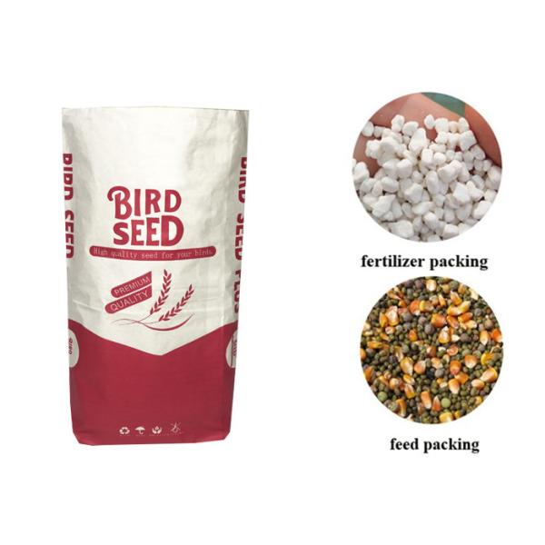 Flexo Print Kraft Paper Bag 20kg 25kg For Skim Milk Powder