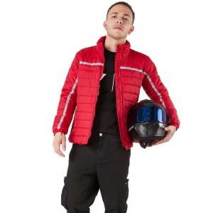 Quilted Warm Down Jacket Puffer Motorcycle Windbreaker Padding Racer Jacket