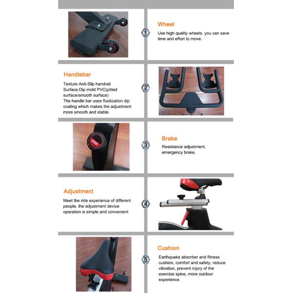 Professional Magnetic Gym Spin Bike Commercial Grade Fitness Equipment